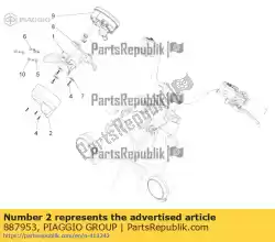 Tutaj możesz zamówić os? Ona deski rozdzielczej od Piaggio Group , z numerem części 887953: