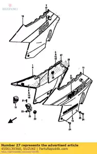 Suzuki 4556139360 cushion,seat ta - Bottom side