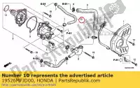 19526MFJD00, Honda, mangueira b, água honda cbr  fa rr rra f hannspree cbr600rr cbr600ra 600 , Novo