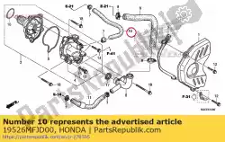 Here you can order the hose b, water from Honda, with part number 19526MFJD00: