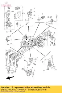 yamaha 14B823090000 cable, cable secundario - Lado inferior