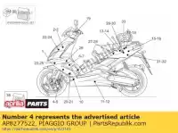 AP8277522, Piaggio Group, prawy przedni owiewka dec. lew     , Nowy