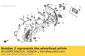 Honda 80100MCA000ZA fender a, rr. *nh1z * - Bottom side