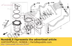 Aqui você pode pedir o tubo, combustível em Honda , com o número da peça 16955HP5A10: