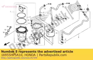 Honda 16955HP5A10 rura, paliwo - Dół
