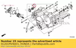 Ici, vous pouvez commander le joint d'huile, 12x26x7 (arai) auprès de Honda , avec le numéro de pièce 91201MV4003: