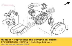 Here you can order the cover, air cleaner from Honda, with part number 17231MBA010: