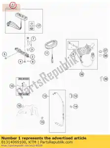 KTM 81314069100 speedometer digital km/h 21 - Bottom side