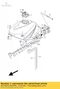 Suzuki 4410041G40YHL réservoir, carburant - La partie au fond