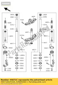 kawasaki 44071062432A zespó? amortyzatora, widelec, prawy, s.bl ex650 - Dół