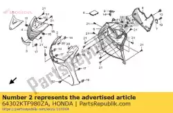 Qui puoi ordinare copertina, fr. Inferiore * nha16p da Honda , con numero parte 64302KTF980ZA: