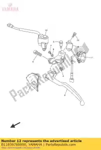 yamaha B11839760000 interruptor, alça 1 - Lado inferior