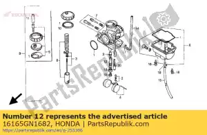 Honda 16165GN1682 suporte, jato de agulha - Lado inferior