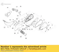 B017968, Piaggio Group, scatola del filtro dell'aria completa vespa lt lx lxv s vespa s 125 150 2012 2014, Nuovo