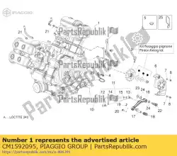 Qui puoi ordinare motore da Piaggio Group , con numero parte CM1592095: