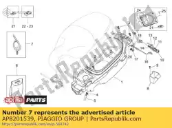 Ici, vous pouvez commander le collier de serrage auprès de Piaggio Group , avec le numéro de pièce AP8201539: