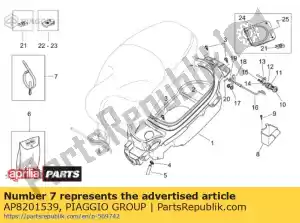 Piaggio Group AP8201539 braçadeira de mangueira - Lado inferior