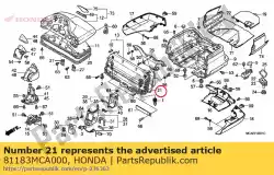 Tutaj możesz zamówić guma fr. P? Yta od Honda , z numerem części 81183MCA000: