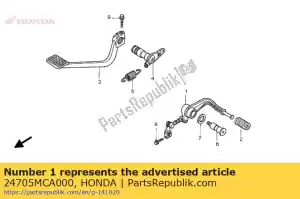 Honda 24705MCA000 pédale comp., changement de vitesse - La partie au fond