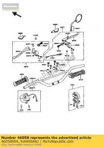 kawasaki 46058004 freno de palanca delantero ke125-a8 - Lado inferior