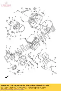 yamaha 2D1154131000 cubrir - Lado inferior