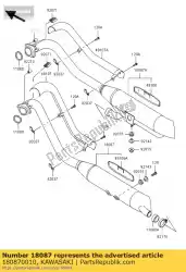 Here you can order the muffler,fr vn800-b9p from Kawasaki, with part number 180870010: