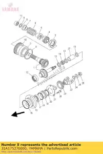 yamaha 31A175270000 cam, driven - Bottom side