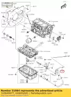 310640677, Kawasaki, 01 pijp-comp, niveaumeter kawasaki kaf1000 mule prodx eps diesel prodxt 1000 , Nieuw