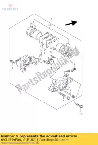 Suzuki 6931540F00 spring - Bottom side