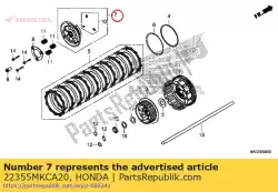 Tutaj możesz zamówić zestaw p? Yt, docisk sprz? G? A od Honda , z numerem części 22355MKCA20: