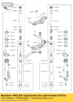 440130263, Kawasaki, forcella-tubo interna kawasaki er6n  f er6f e er 6f 6n abs 650 , Nuovo