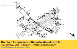 honda 18150MGZD01 z??czka rurowa, np. - Dół