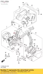 suzuki 1373840H00 tubo, junta direita - Lado inferior