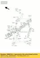 390071246, Kawasaki, Arm-susp, fr, lh, lwr kawasaki klf300 4x4 300 , Novo