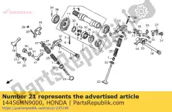 Aquí puede pedir eje b, brazo basculante de Honda , con el número de pieza 14456MN9000: