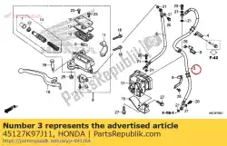 Ici, vous pouvez commander le tuyau comp b fr br auprès de Honda , avec le numéro de pièce 45127K97J11: