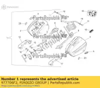 977706F2, Piaggio Group, suitcase kit moto-guzzi norge norge polizia berlino zgulps01, zgulpt00, zgulps03 850 1200 2006 2008 2016 2017, New