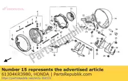 Ici, vous pouvez commander le col, réglage des phares auprès de Honda , avec le numéro de pièce 61304KR3980: