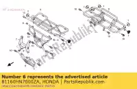 81160HN7000ZA, Honda, plaat, fr. skid * nh1 * (nh1 zwart) honda trx 350 400 2004 2005 2006 2007, Nieuw