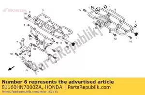 honda 81160HN7000ZA plato, fr. patín * nh1 * (nh1 negro) - Lado inferior