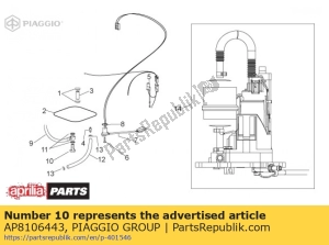 aprilia AP8106443 bored screw - Bottom side