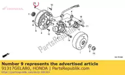 Aqui você pode pedir o anel o, 6x1,7 em Honda , com o número da peça 91317GELA80: