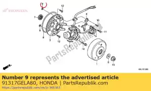 Honda 91317GELA80 anel o, 6x1,7 - Lado inferior