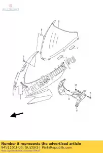 Suzuki 9451101H00 abrazadera - Lado inferior