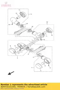 yamaha B04H33101000 przednie ?wiat?o migacza - Dół