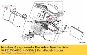 honda 64431MCA000 placa, fechadura de bolso - Lado inferior