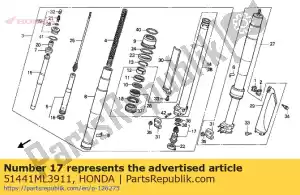 Honda 51441ML3911 perno, centro comp. - Lado inferior