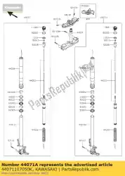 Aqui você pode pedir o damper-assy, ?? Garfo, rh, cinza em Kawasaki , com o número da peça 44071107050K: