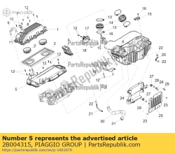 Aprilia 2B004315, Filter housing body, OEM: Aprilia 2B004315