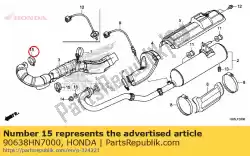 band, luchtfilter verbindingsbuis (38) van Honda, met onderdeel nummer 90638HN7000, bestel je hier online: